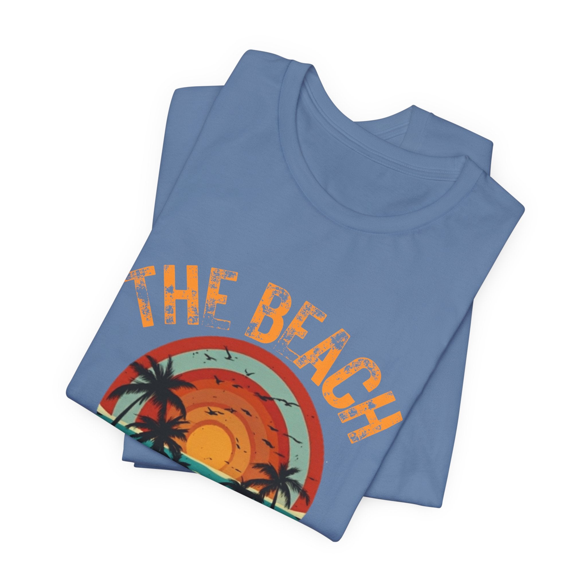 Beach Is Calling My Name T‑Shirt — Vintage Sunset Palm Tee