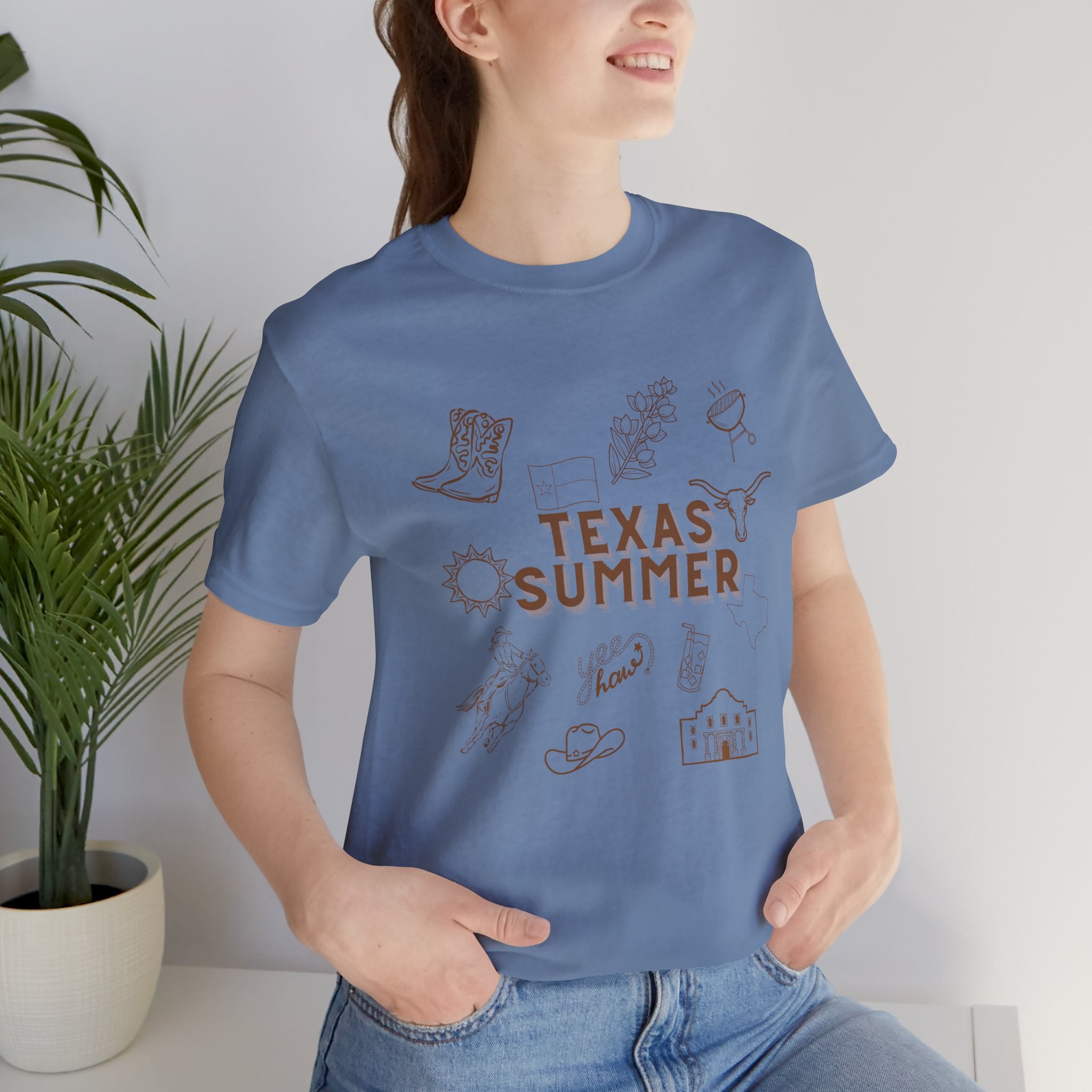 Texas Summer Tee — Retro Western Icons T‑Shirt