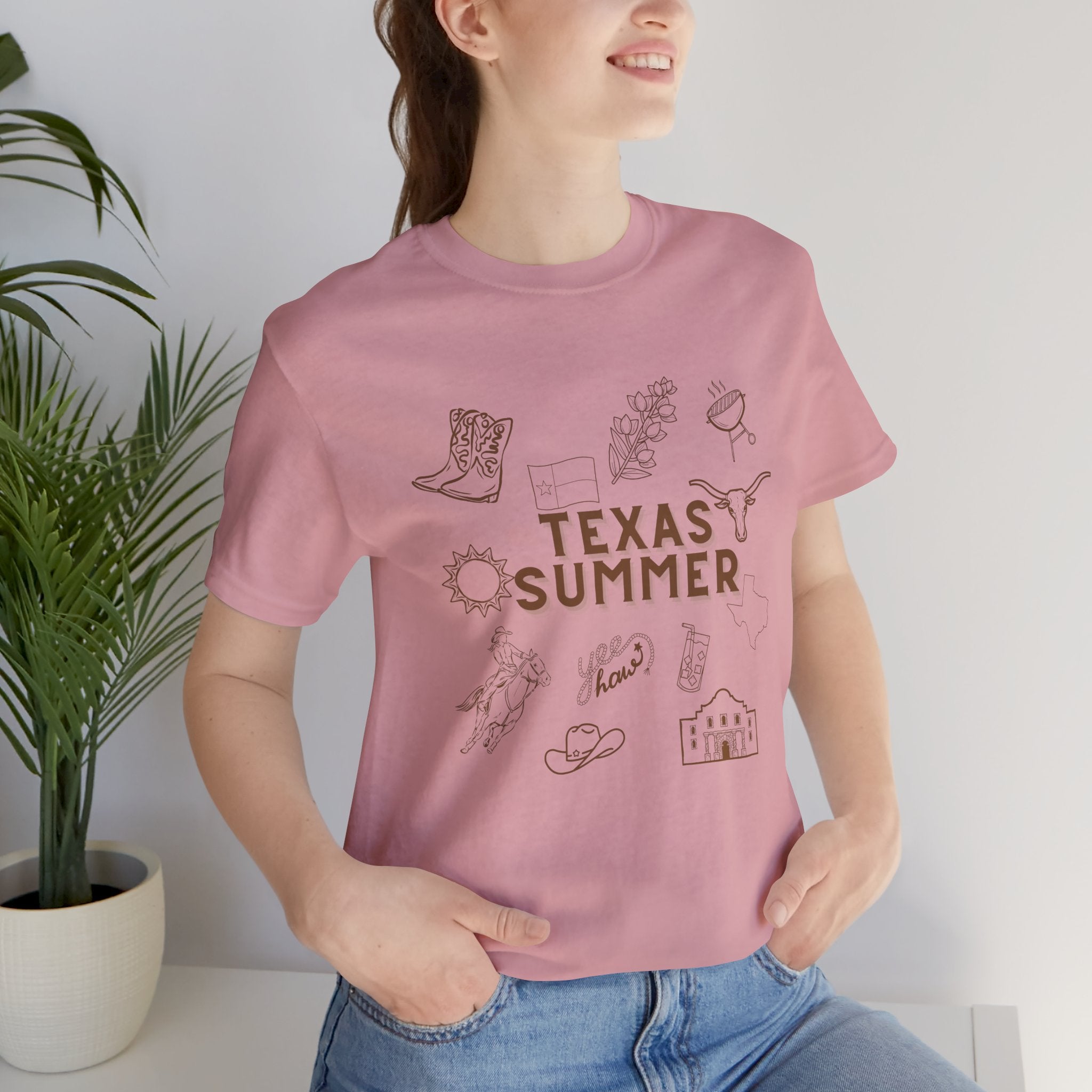 Texas Summer Tee — Retro Western Icons T‑Shirt