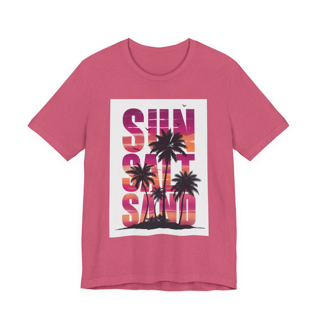 Sun, Salt & Sand T-Shirt — Tropical Palm Sunset Graphic Tee