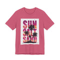Sun, Salt & Sand T-Shirt — Tropical Palm Sunset Graphic Tee