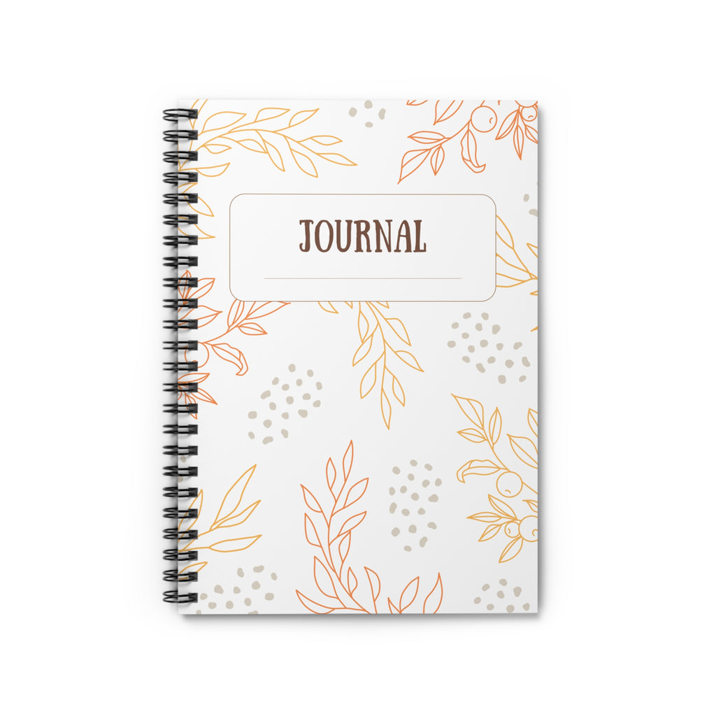 Floral Journal Spiral Notebook – Ruled Lined Notebook with Soft Botanical Cover