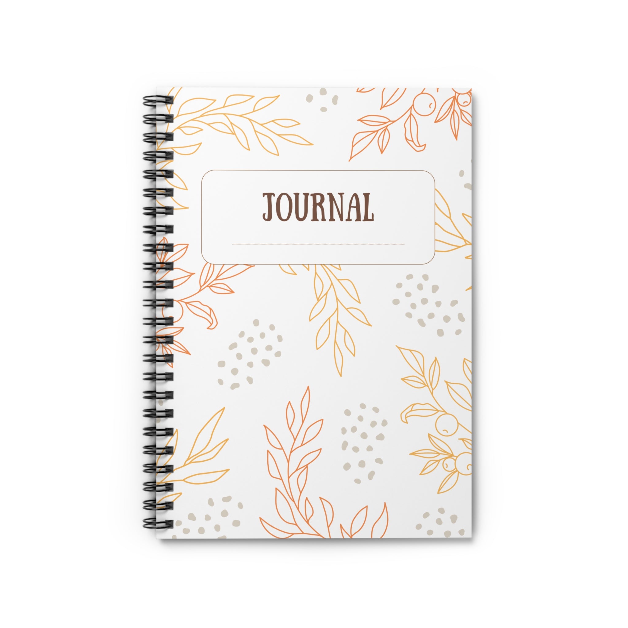 Floral Journal Spiral Notebook – Ruled Lined Notebook with Soft Botanical Cover