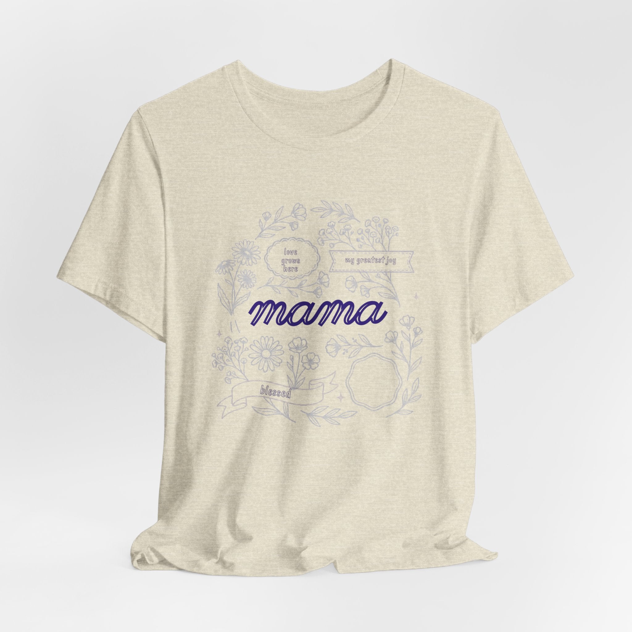 Mama Floral Script Tee — Mother's Day Casual T-Shirt