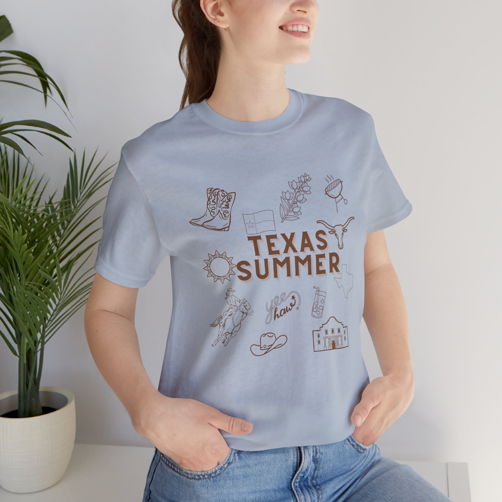 Texas Summer Tee — Retro Western Icons T‑Shirt