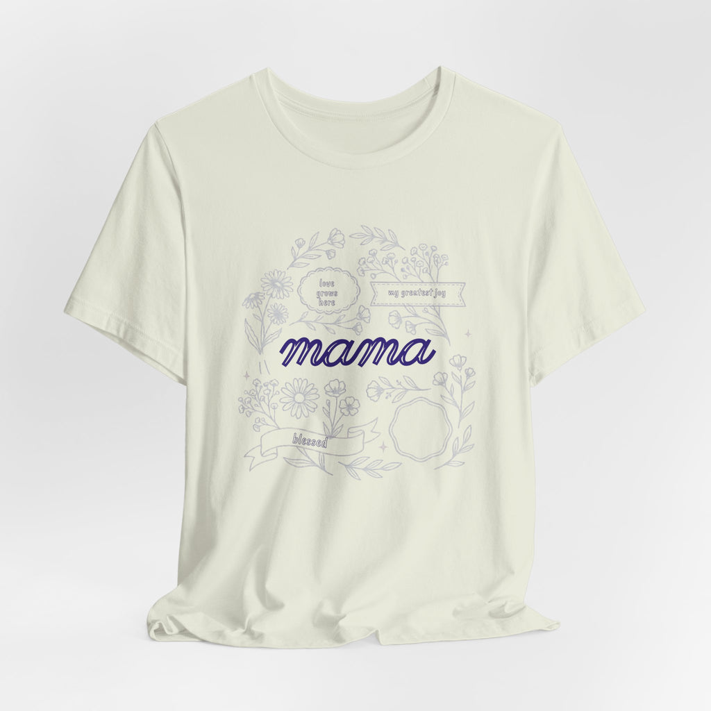 Mama Floral Script Tee — Mother's Day Casual T-Shirt