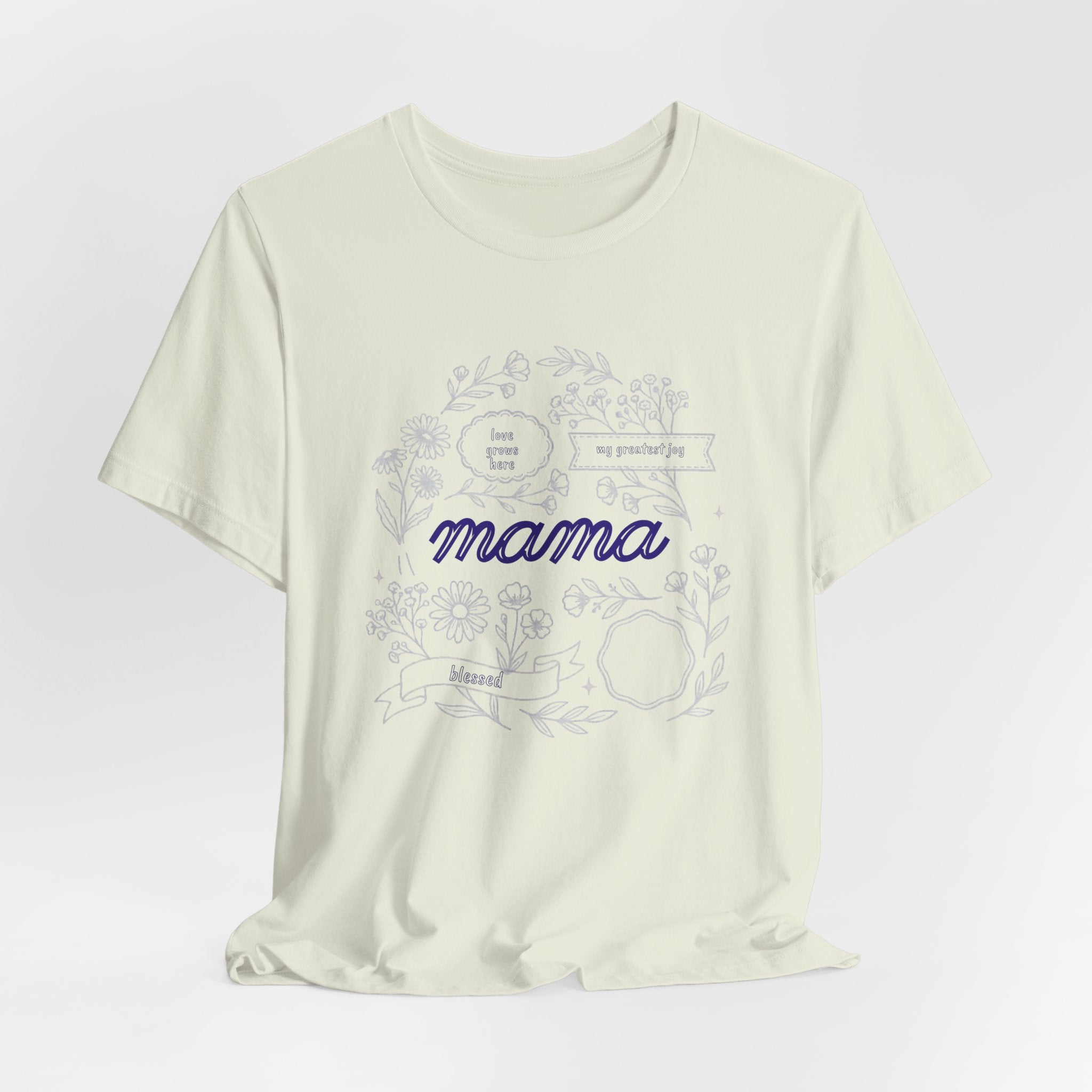 Mama Floral Script Tee — Mother's Day Casual T-Shirt