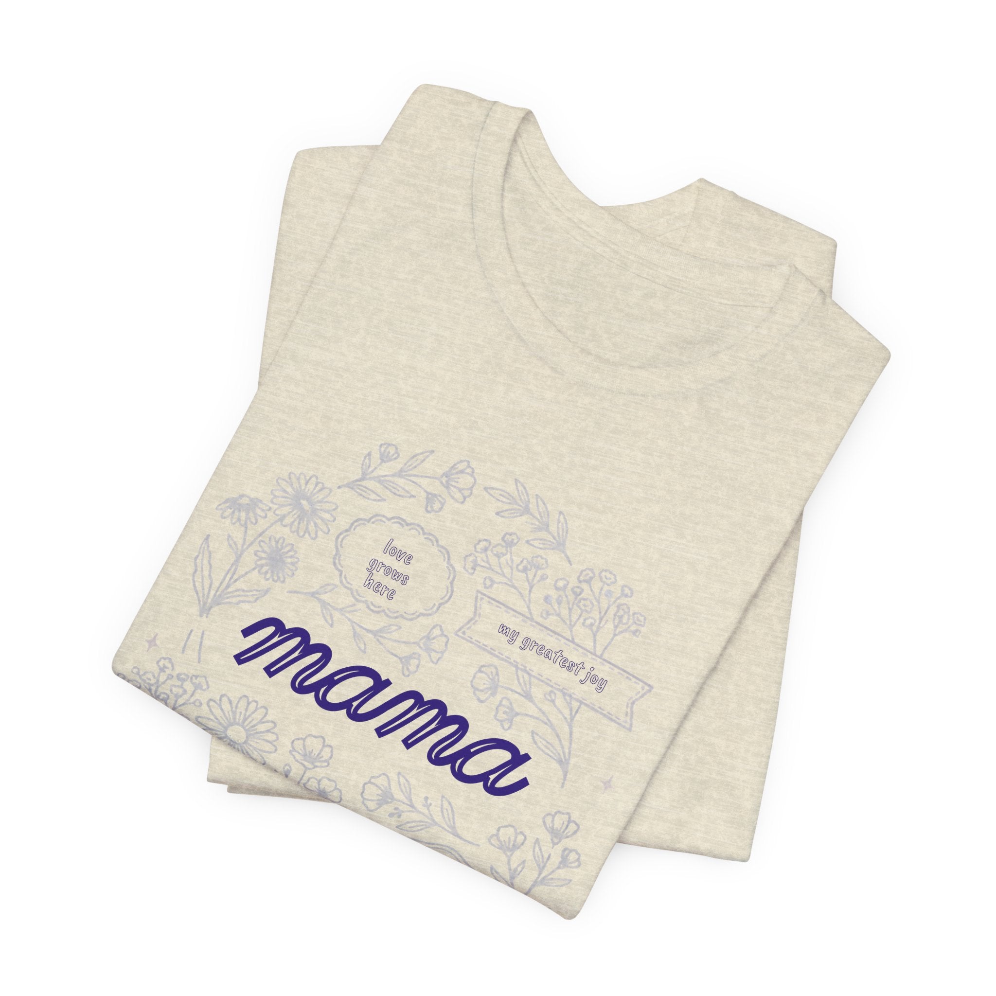 Mama Floral Script Tee — Mother's Day Casual T-Shirt