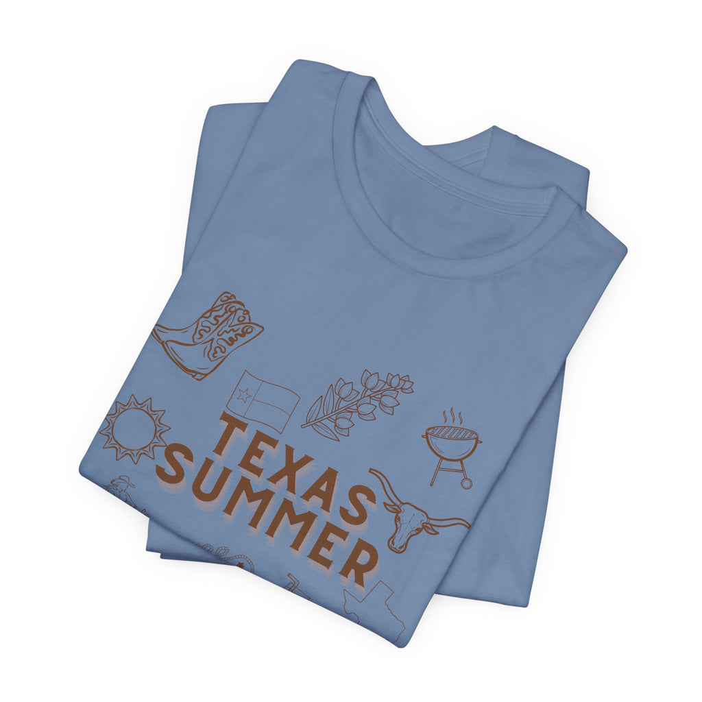 Texas Summer Tee — Retro Western Icons T‑Shirt