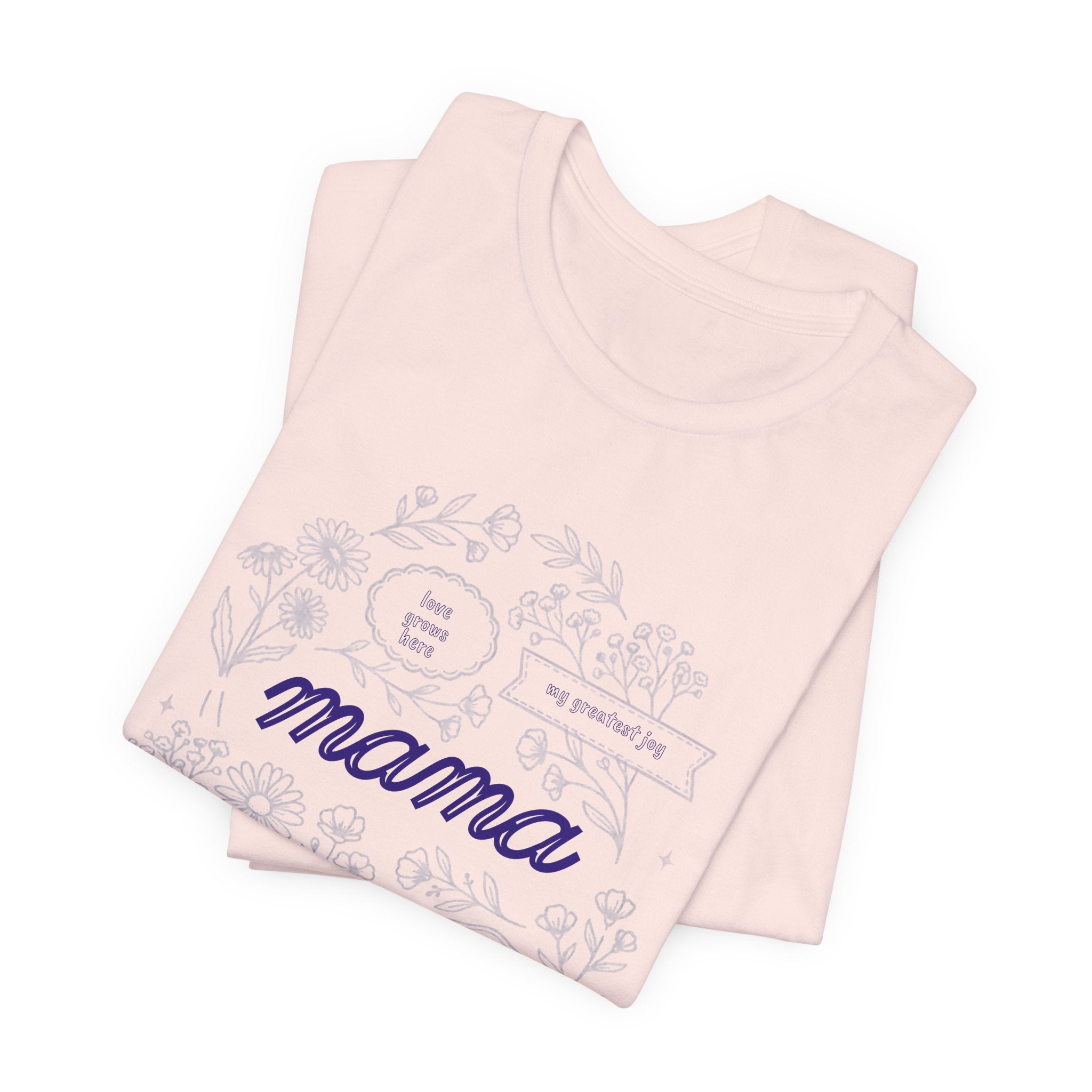 Mama Floral Script Tee — Mother's Day Casual T-Shirt
