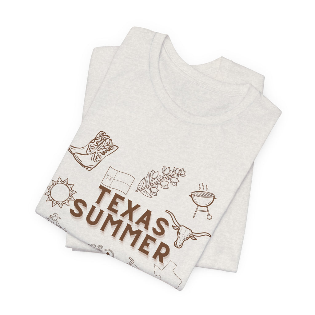 Texas Summer Tee — Retro Western Icons T‑Shirt