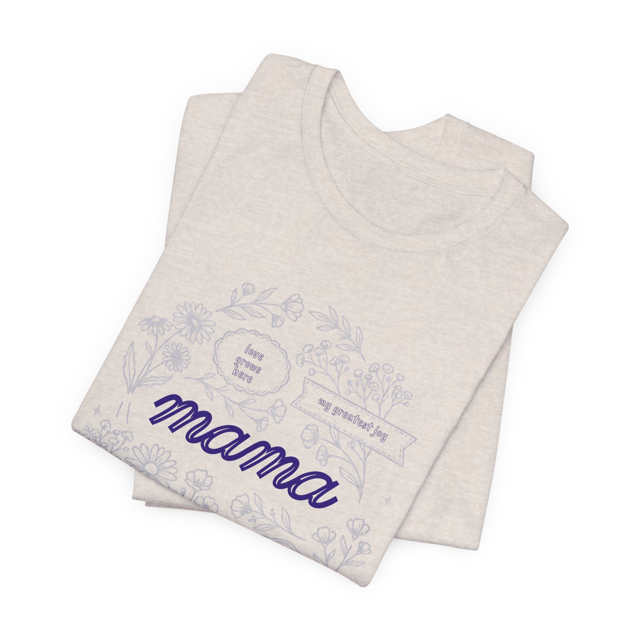 Mama Floral Script Tee — Mother's Day Casual T-Shirt