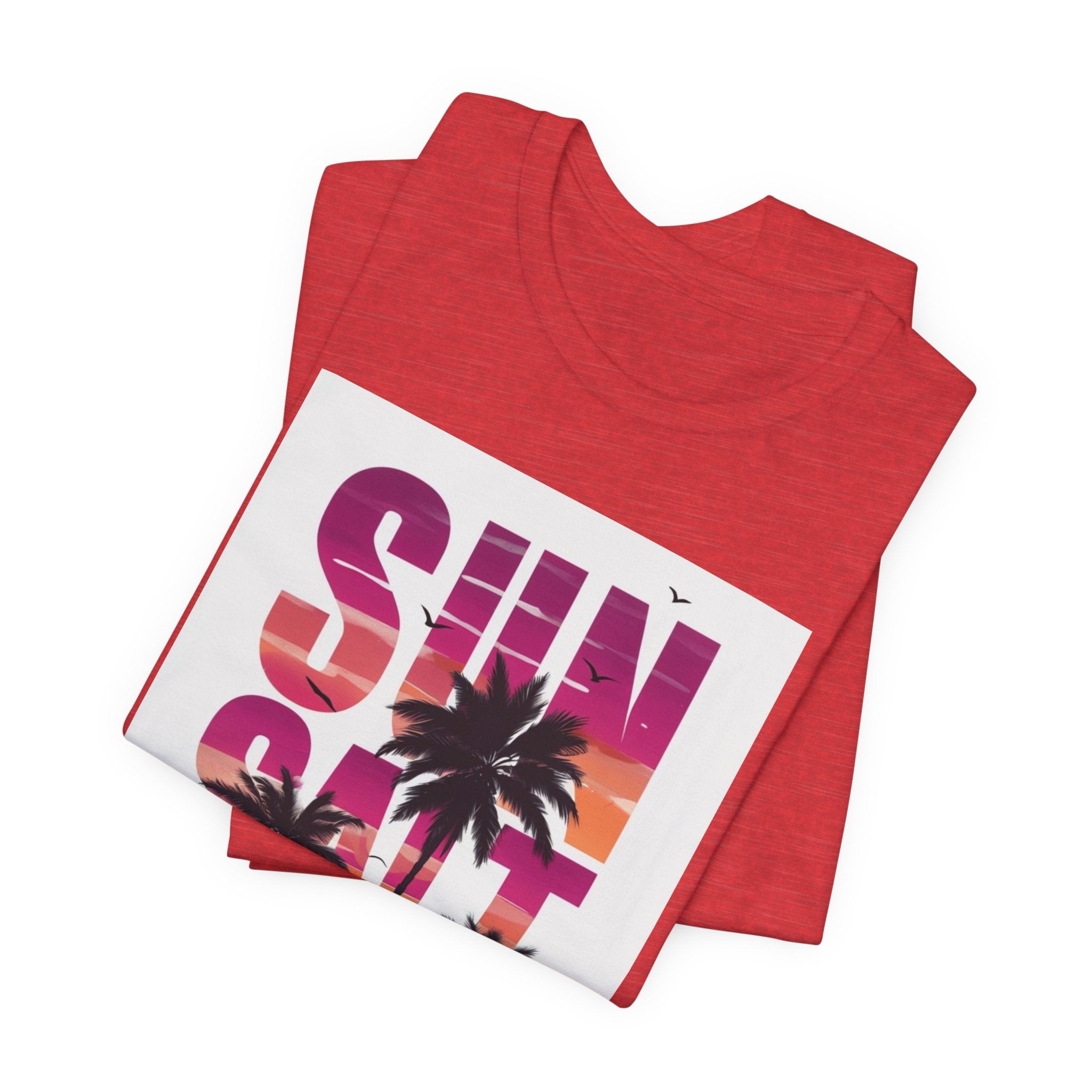 Sun, Salt & Sand T-Shirt — Tropical Palm Sunset Graphic Tee