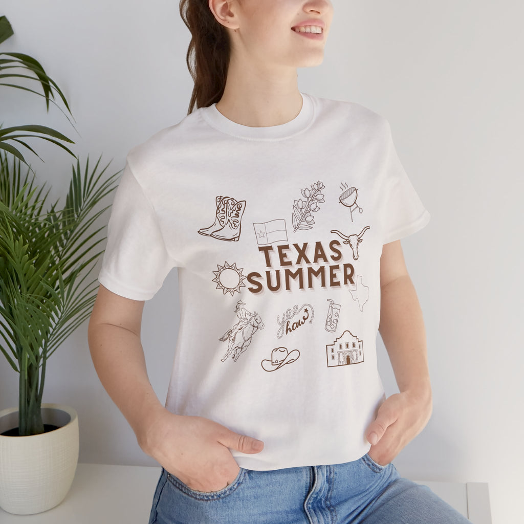 Texas Summer Tee — Retro Western Icons T‑Shirt