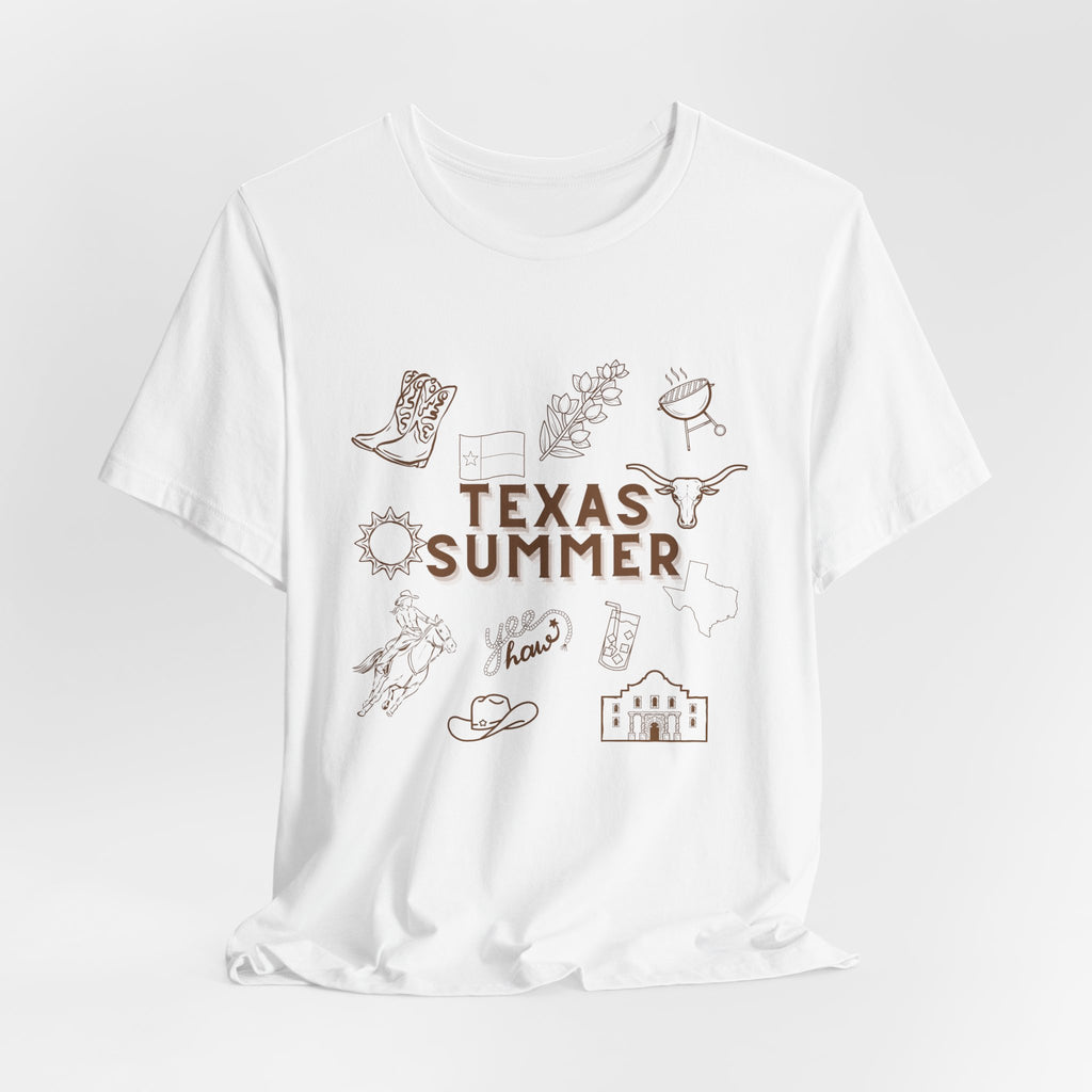 Texas Summer Tee — Retro Western Icons T‑Shirt