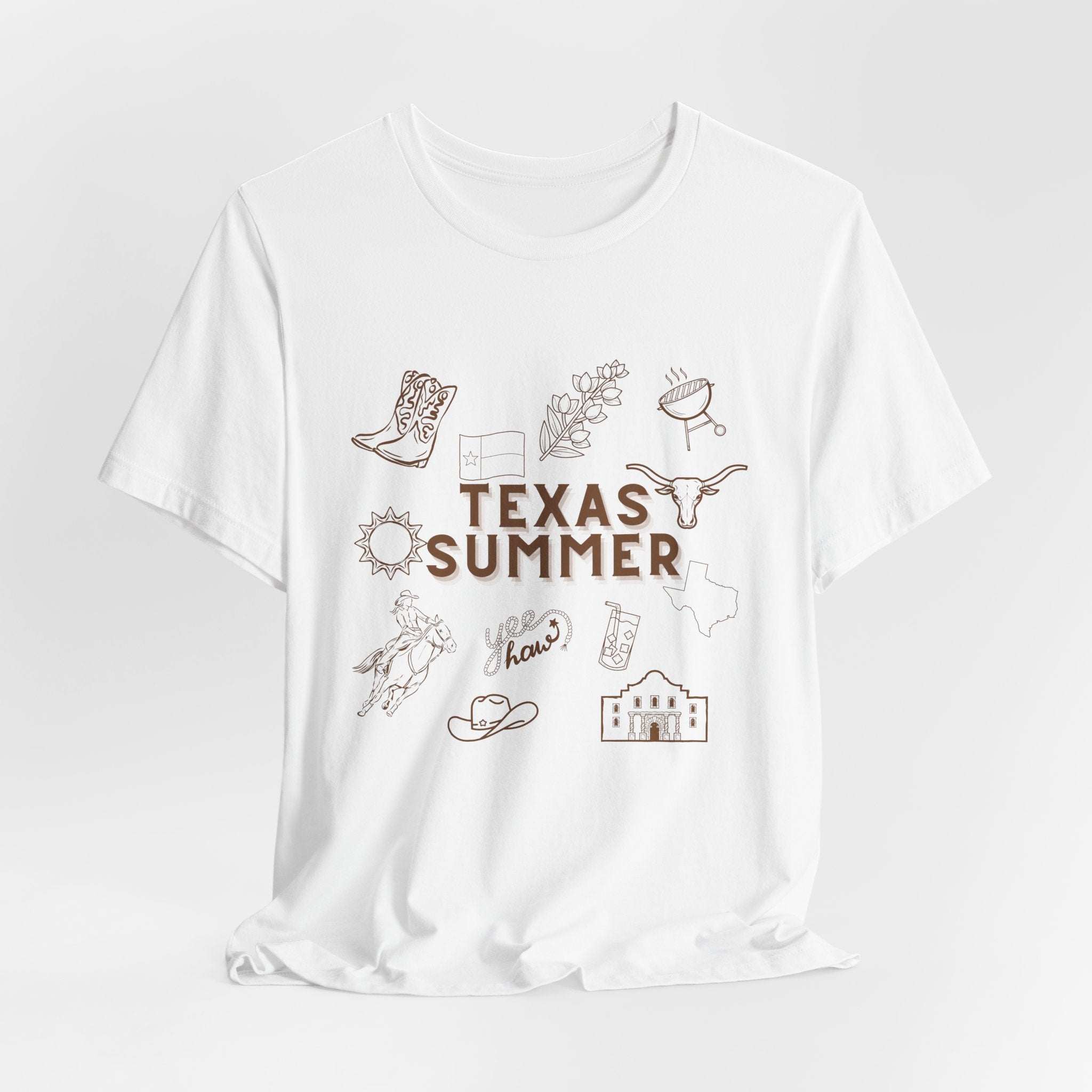 Texas Summer Tee — Retro Western Icons T‑Shirt