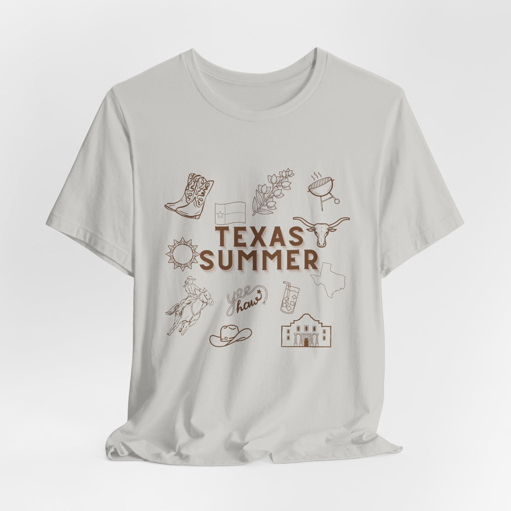 Texas Summer Tee — Retro Western Icons T‑Shirt