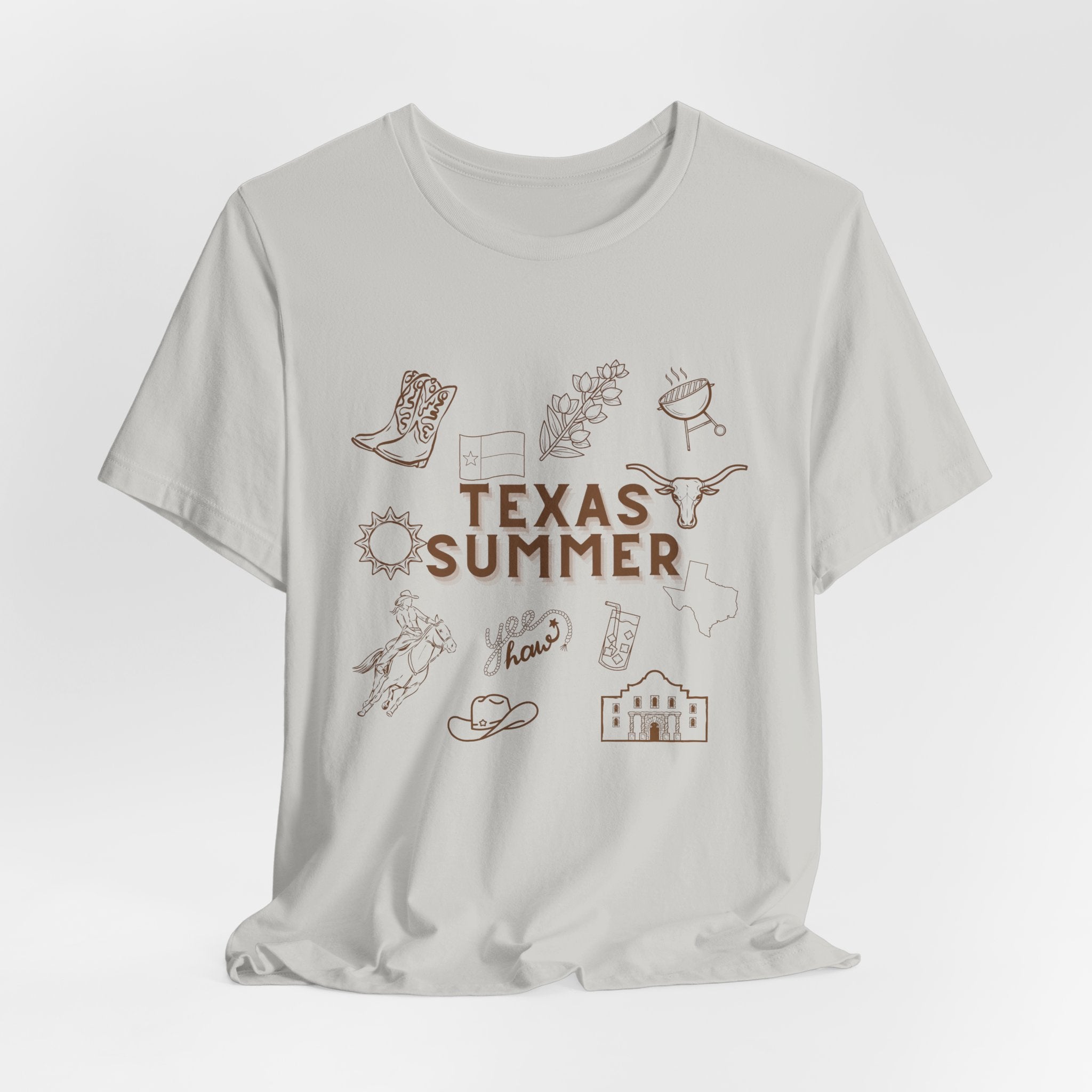 Texas Summer Tee — Retro Western Icons T‑Shirt