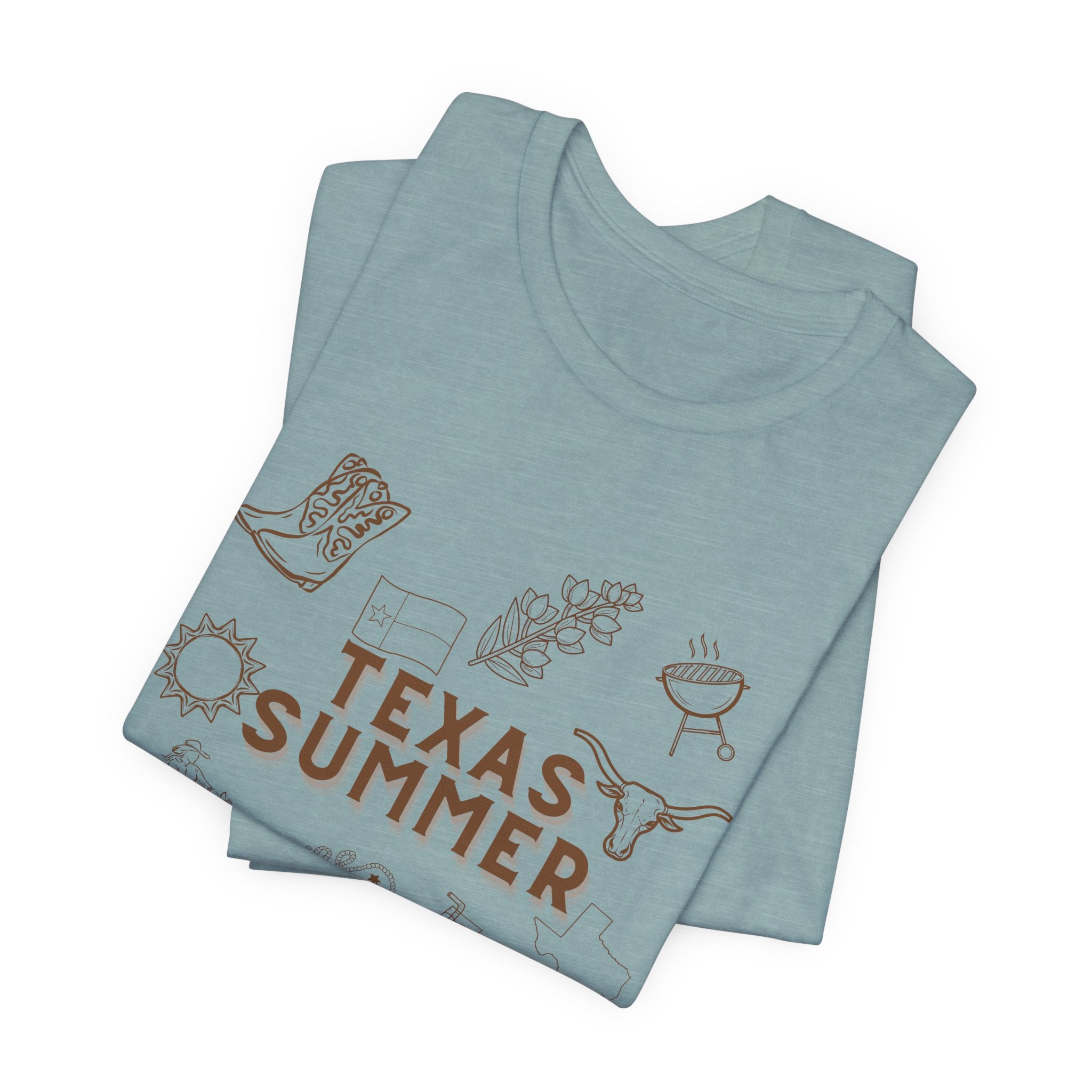 Texas Summer Tee — Retro Western Icons T‑Shirt
