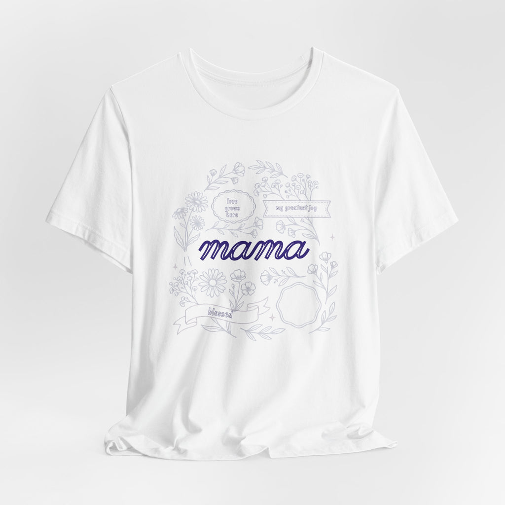 Mama Floral Script Tee — Mother's Day Casual T-Shirt