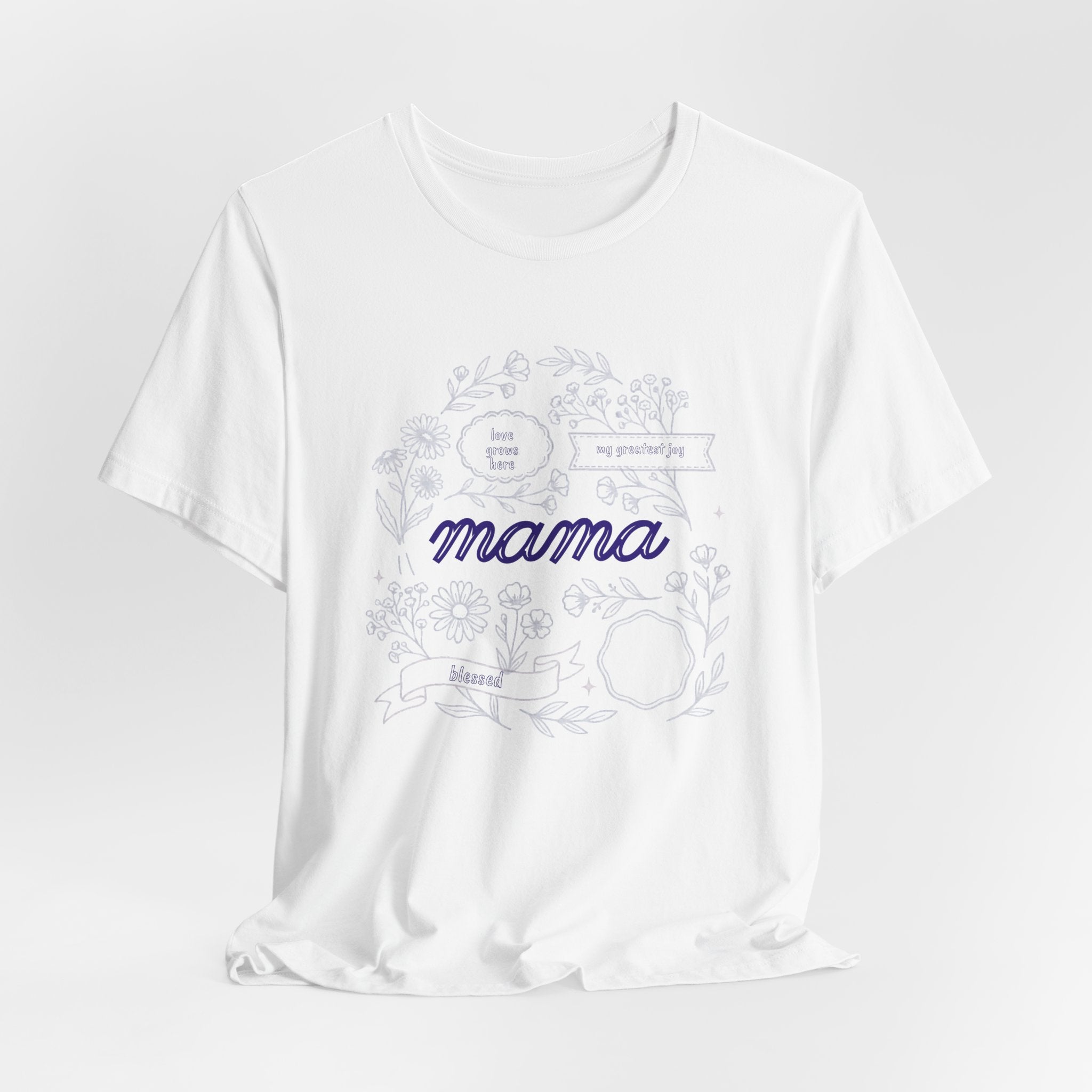 Mama Floral Script Tee — Mother's Day Casual T-Shirt